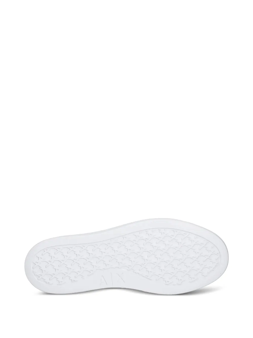 Armani Exchange Sneakers met logopatroon en plateauzool Wit