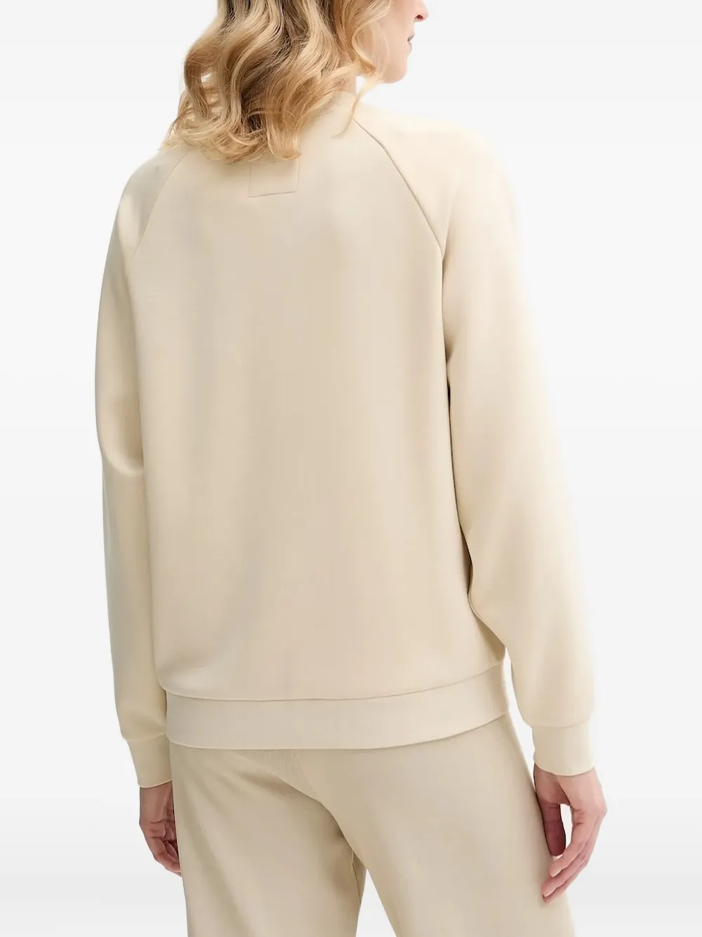 Armani Exchange embroidered raglan-sleeve sweatshirt Beige