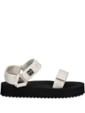 Armani Exchange double-strap platform sandals - White