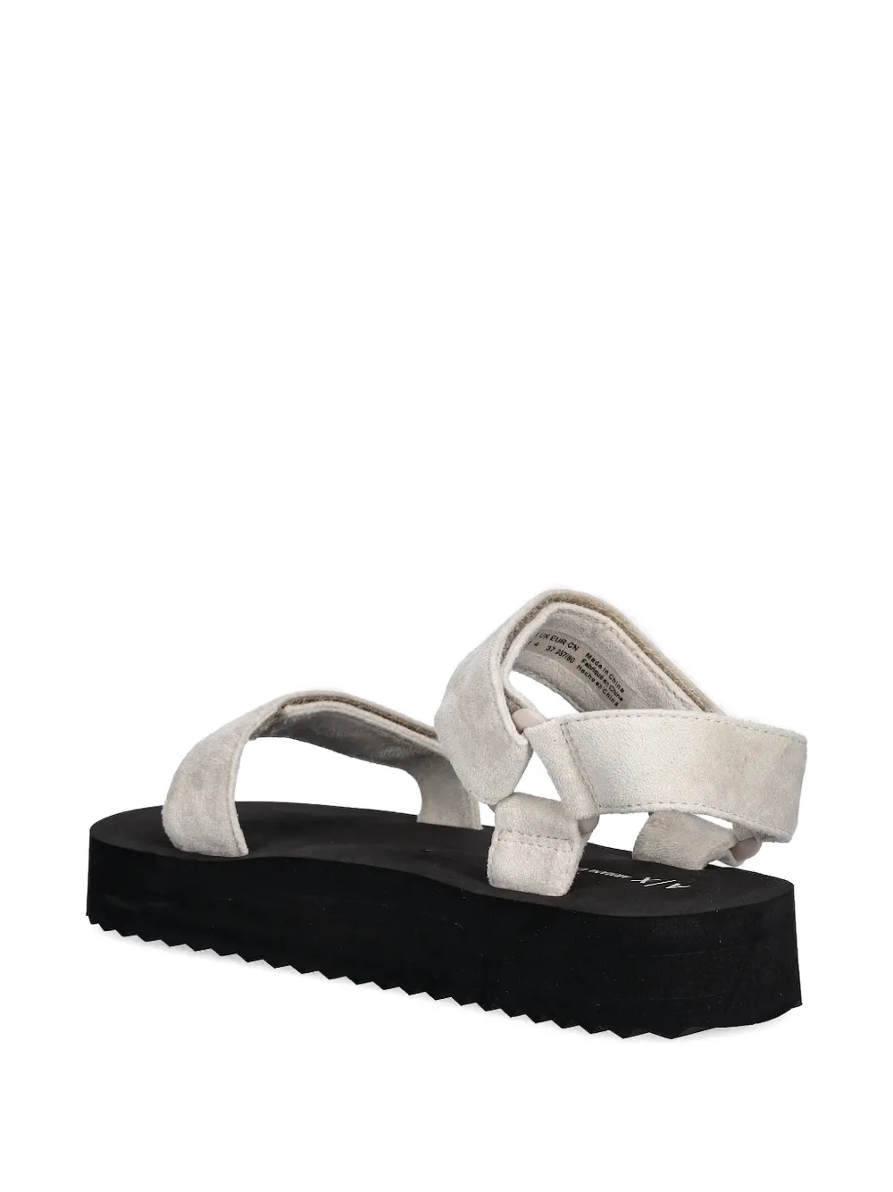 Armani Exchange Double-strap Platform Sandals In Metallic