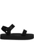 Armani Exchange touch-strap platform sandals - Black
