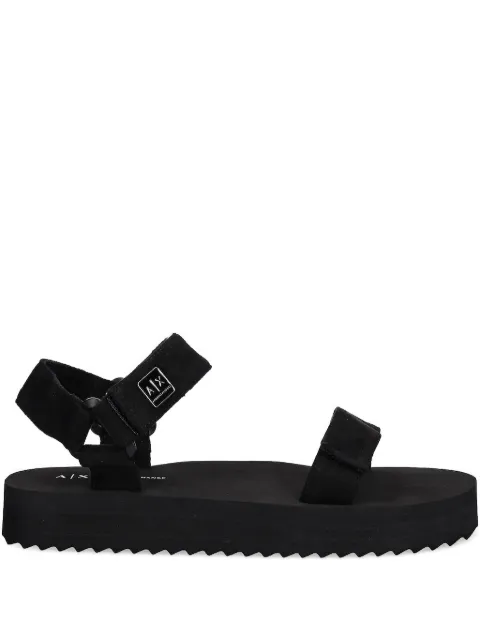 Armani Exchange touch-strap platform sandals