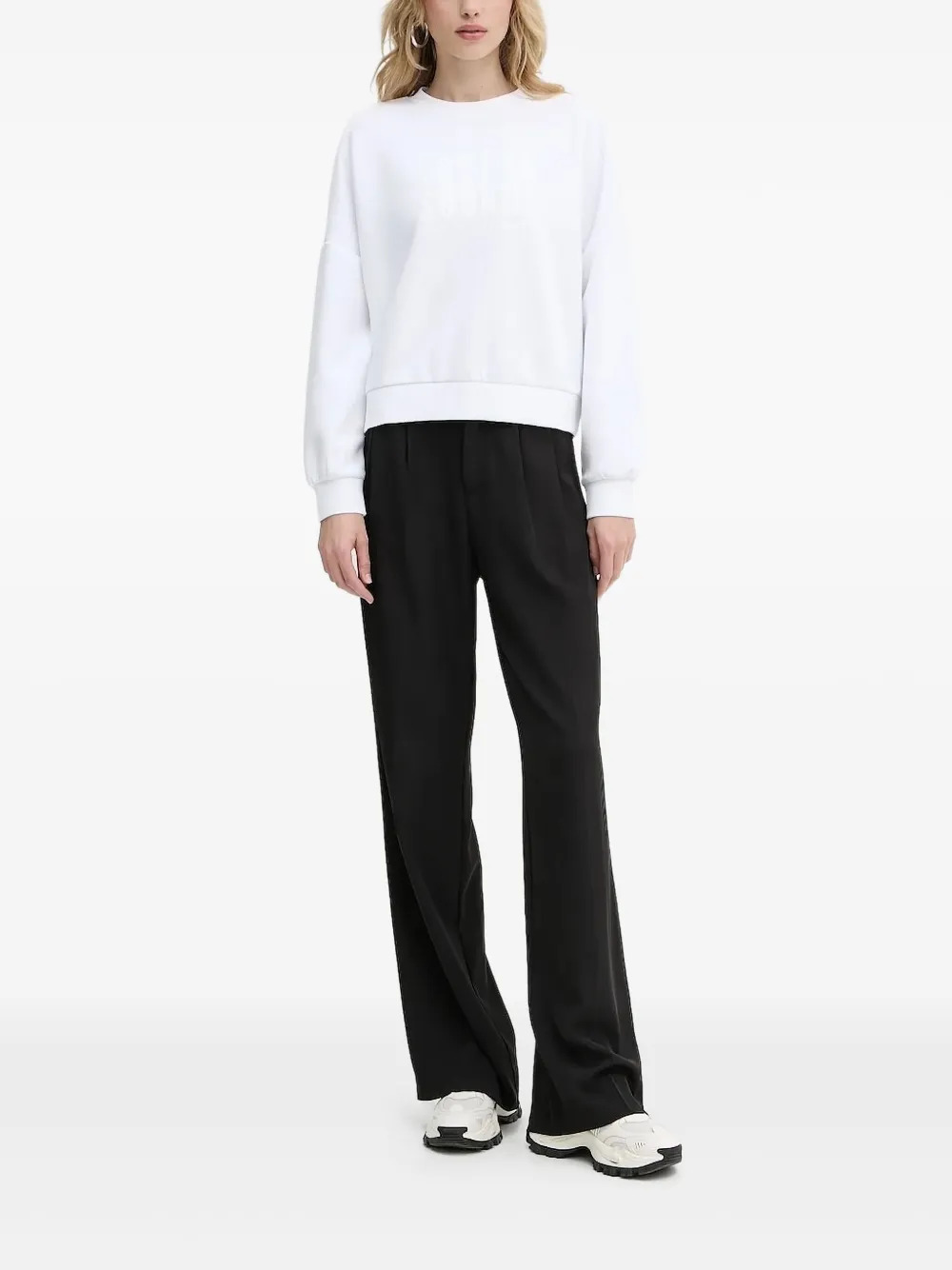 Armani Exchange graphic-print crew-neck sweatshirt | White | Image 1
