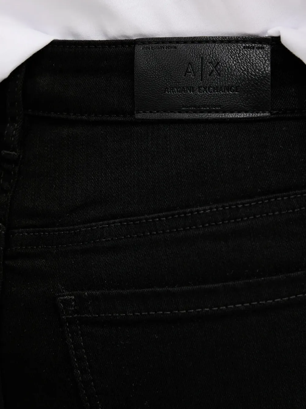 Armani Exchange Jeans met riemlussen Zwart