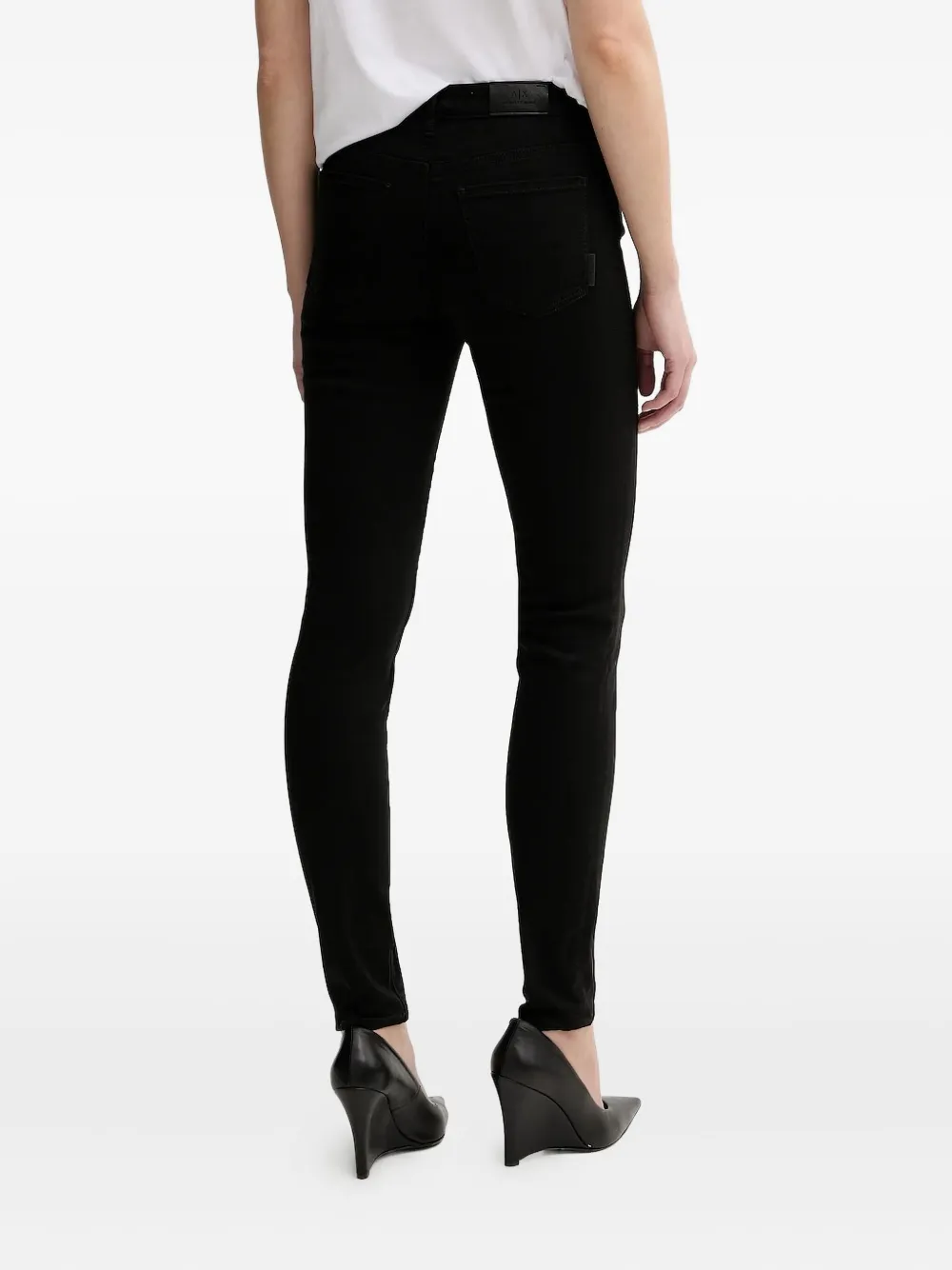 Armani Exchange Jeans met riemlussen - Zwart