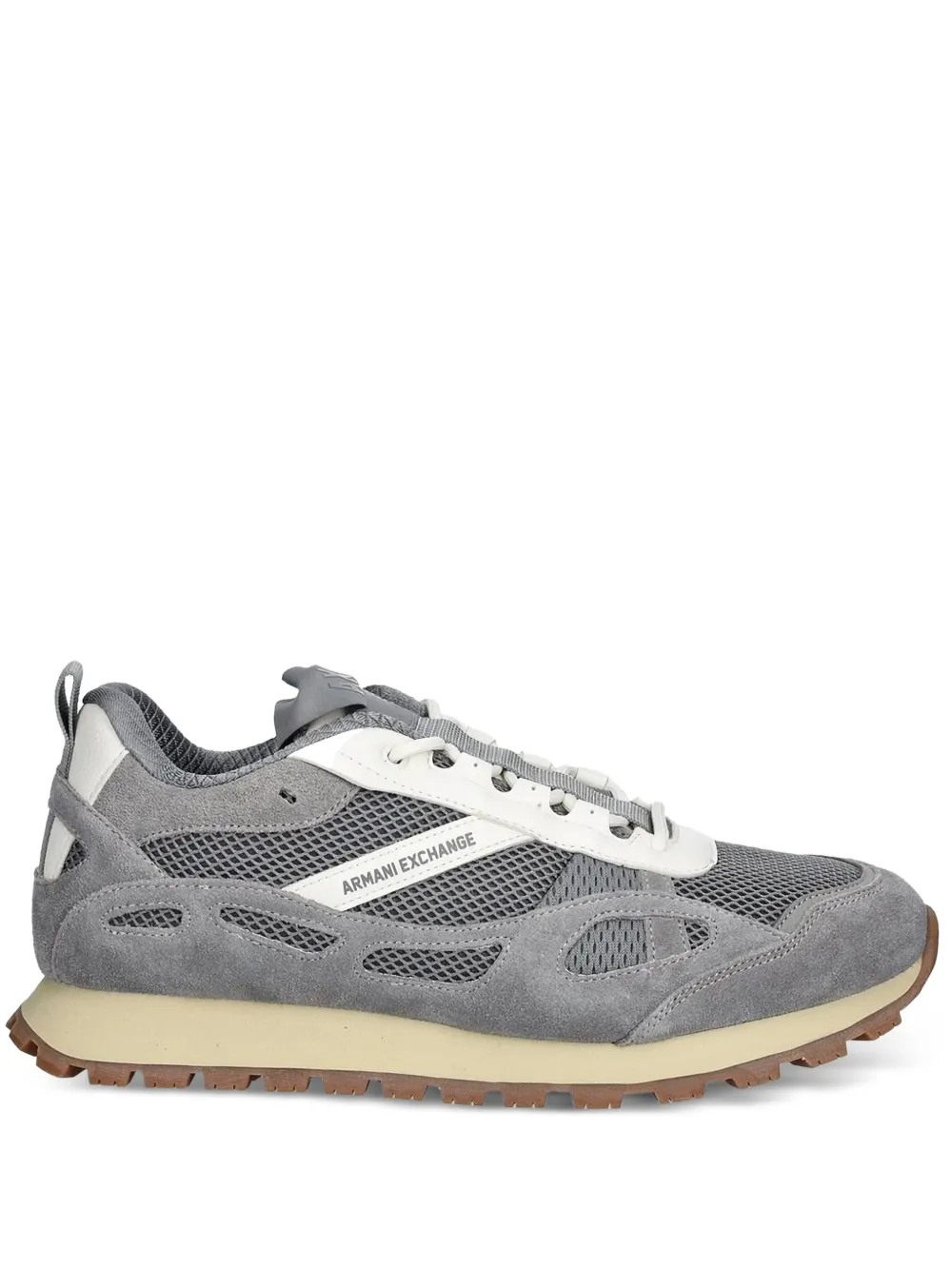 Armani Exchange mesh suede sneakers | Grey | Image 1