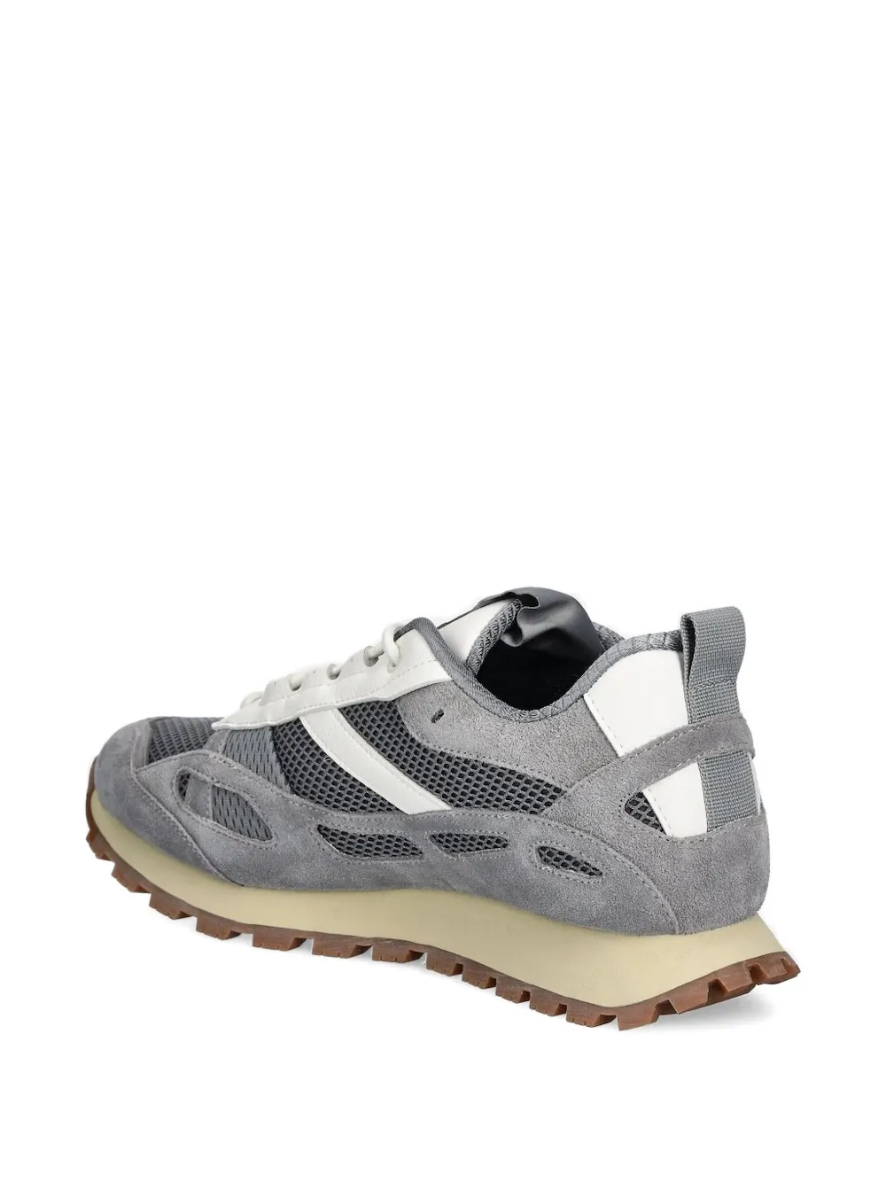Armani Exchange Mesh Suede Sneakers In Gray