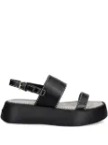 Armani Exchange double-strap platform sandals - Black