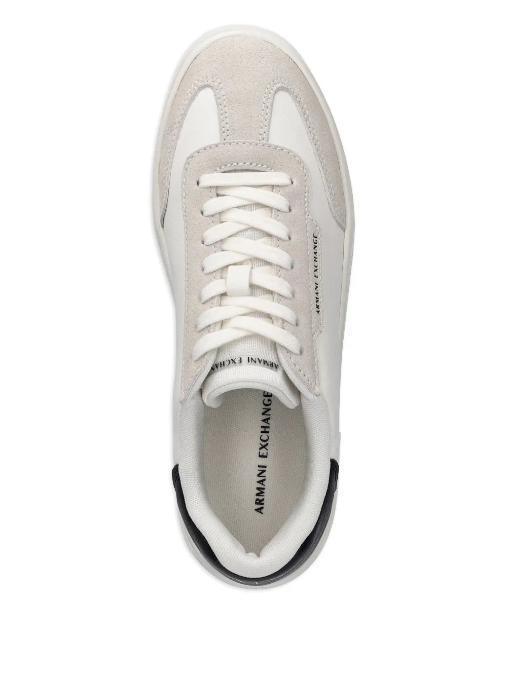Armani Exchange Leren sneakers met vlakken - Wit