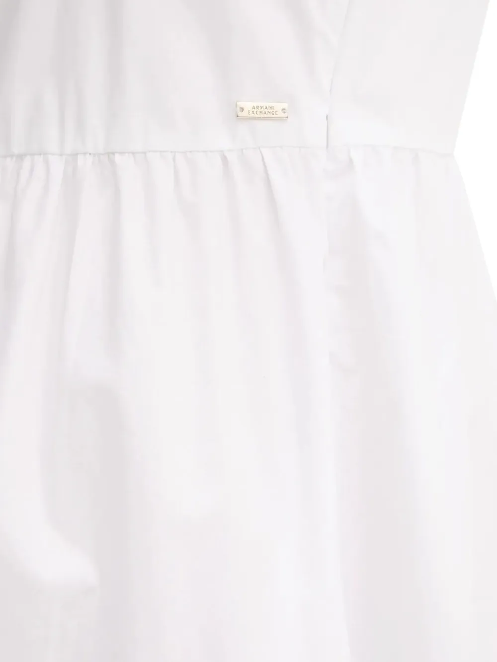 Armani Exchange halter-neck tiered midi dress Wit