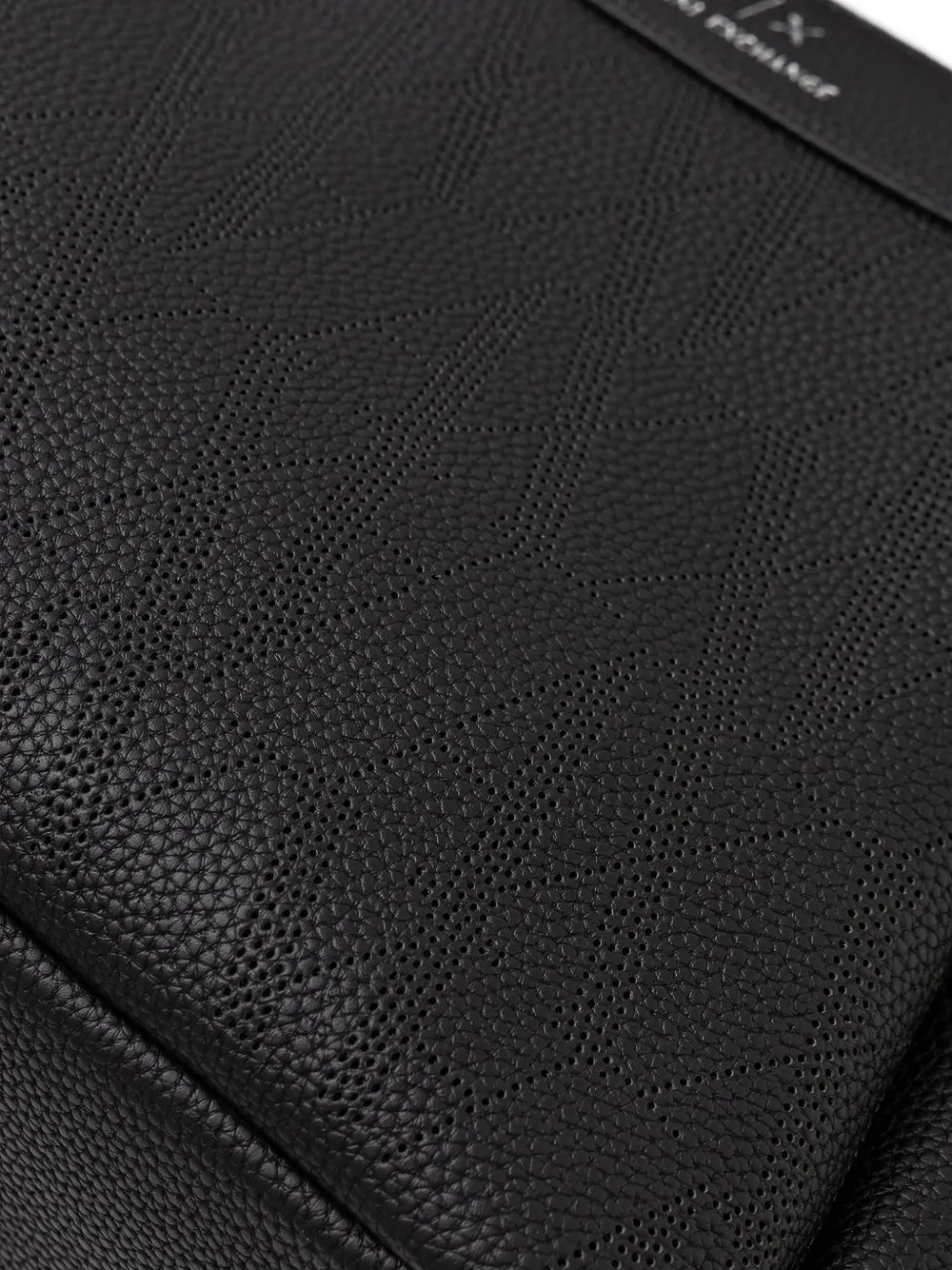 Armani Exchange logo textured handbag Zwart