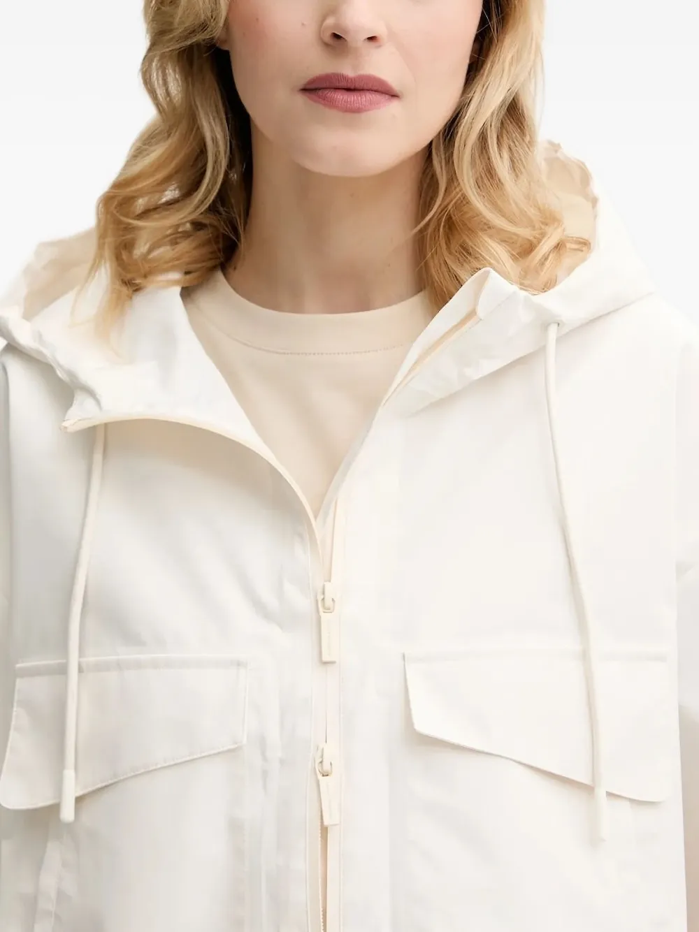 Armani Exchange hooded pocket jacket Wit