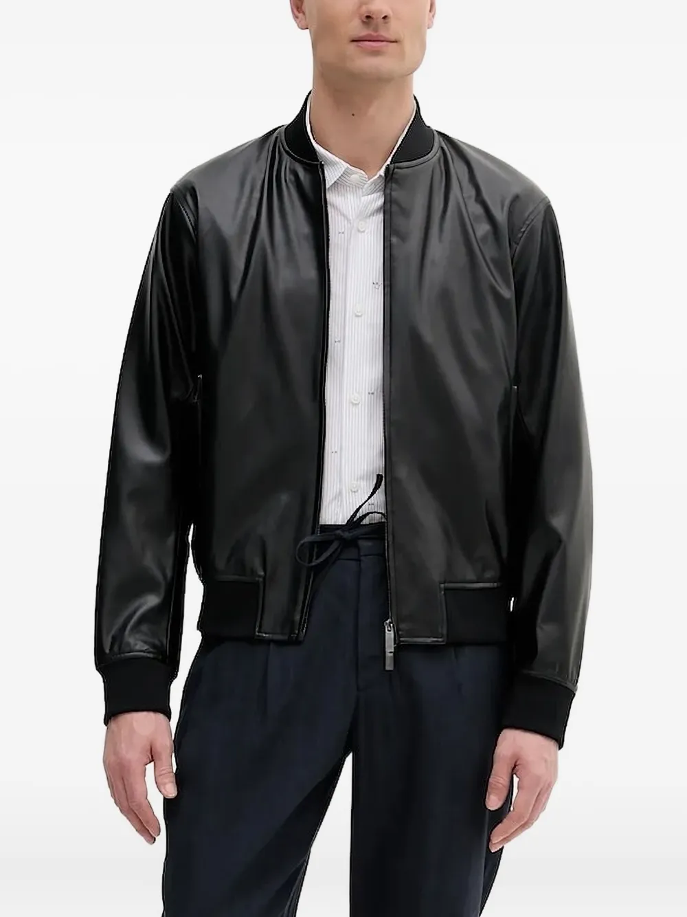 Armani Exchange Bomberjack met ritssluiting Zwart