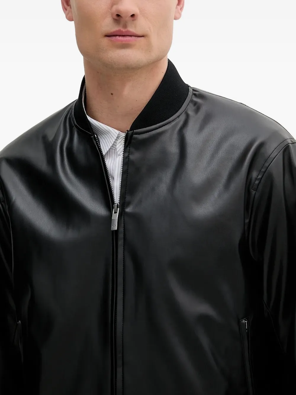 Armani Exchange Bomberjack met ritssluiting Zwart
