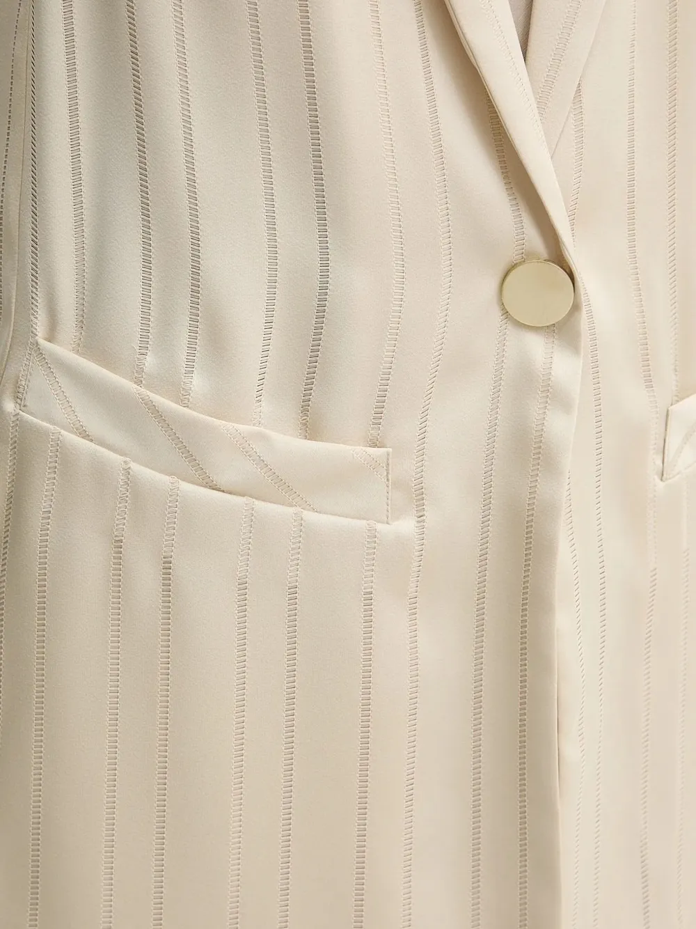 Armani Exchange Gilet met krijtstreep Beige