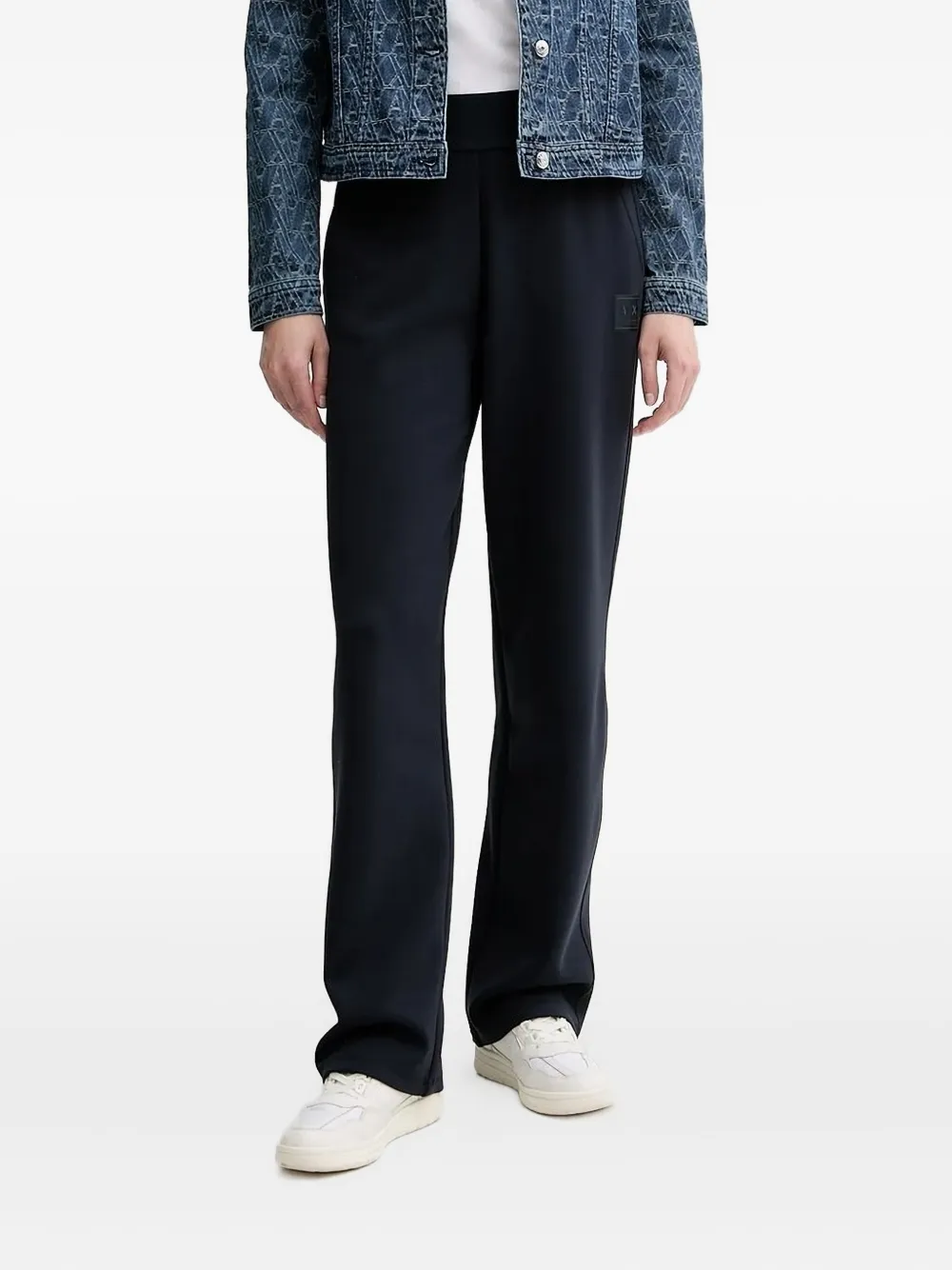 Armani Exchange Logo-detail Track Pants In Blue