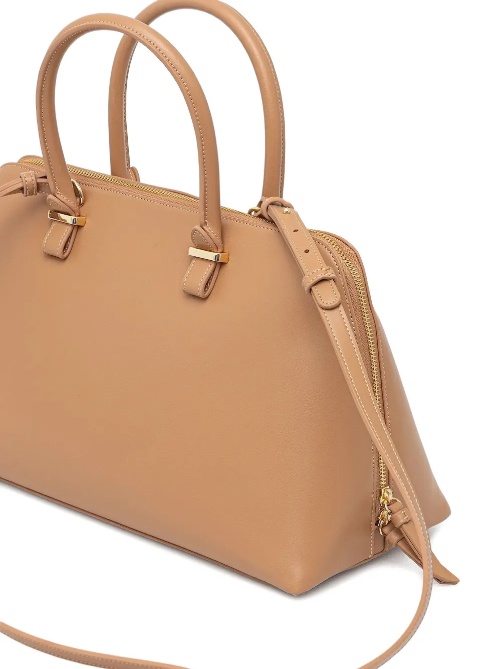 Armani Exchange Top-handle Zip-top Tote Bag In Brown