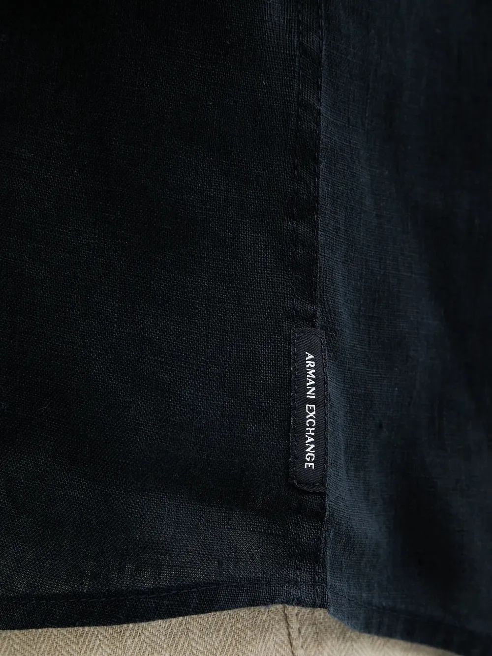 Armani Exchange Linnen overhemd Blauw