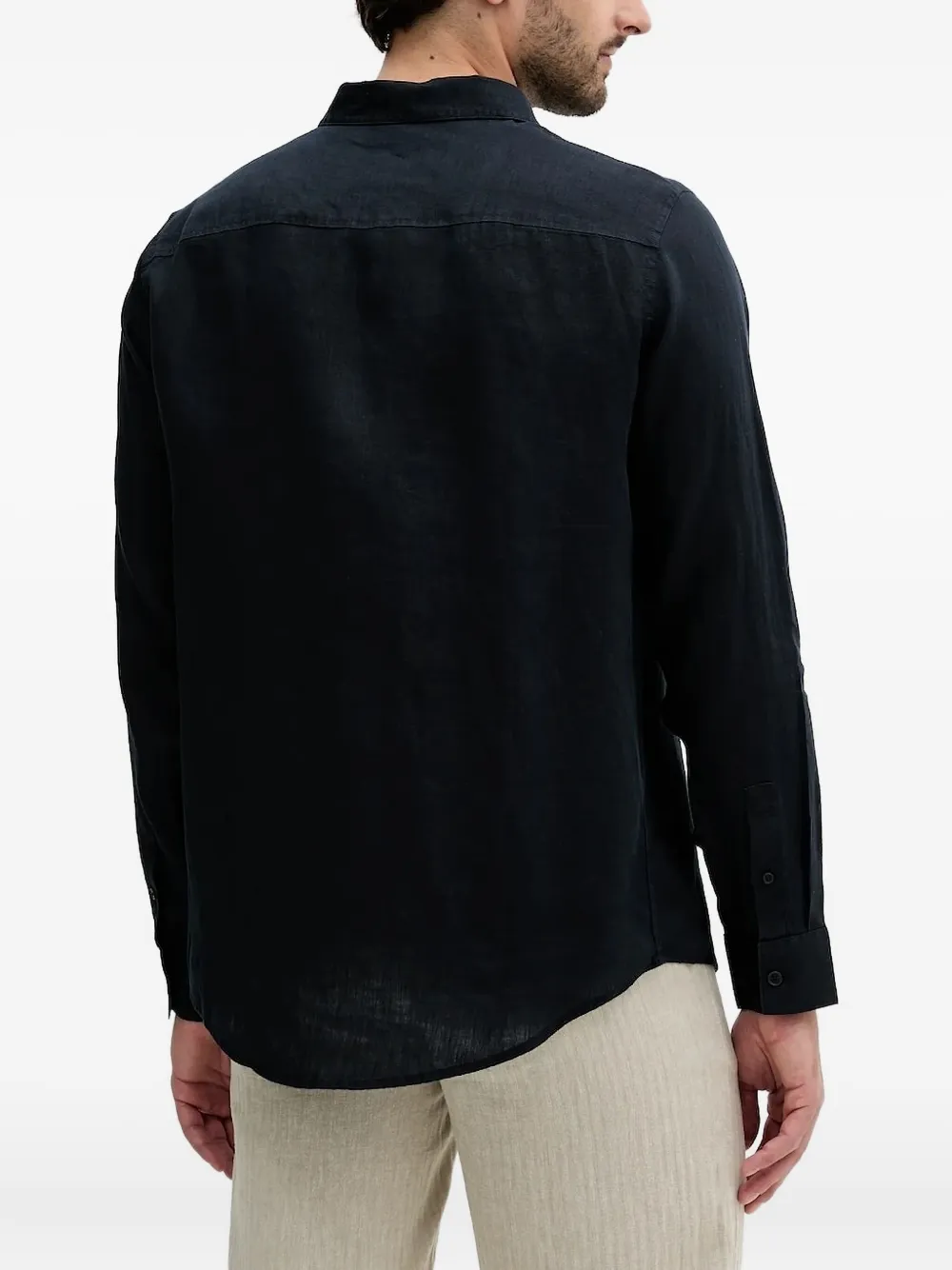 Armani Exchange Linnen overhemd - Blauw