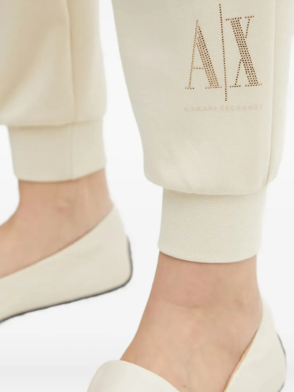 Armani Exchange embellished-logo track pants Wit