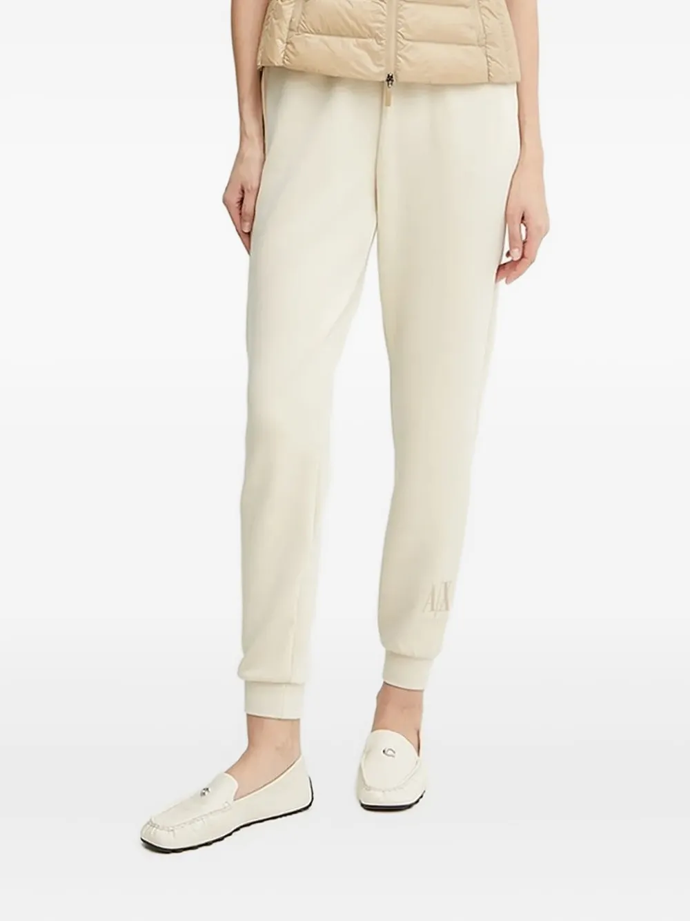 Armani Exchange embellished-logo track pants Wit