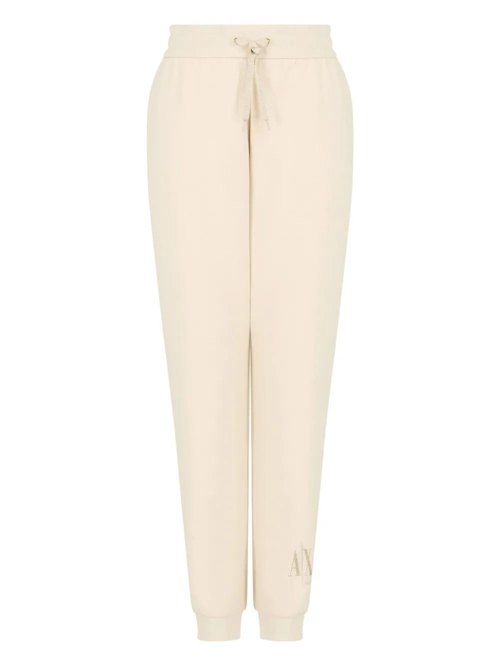Armani Exchange embellished-logo track pants - Bianco