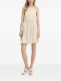 Armani Exchange striped halterneck mini day dress - Neutrals