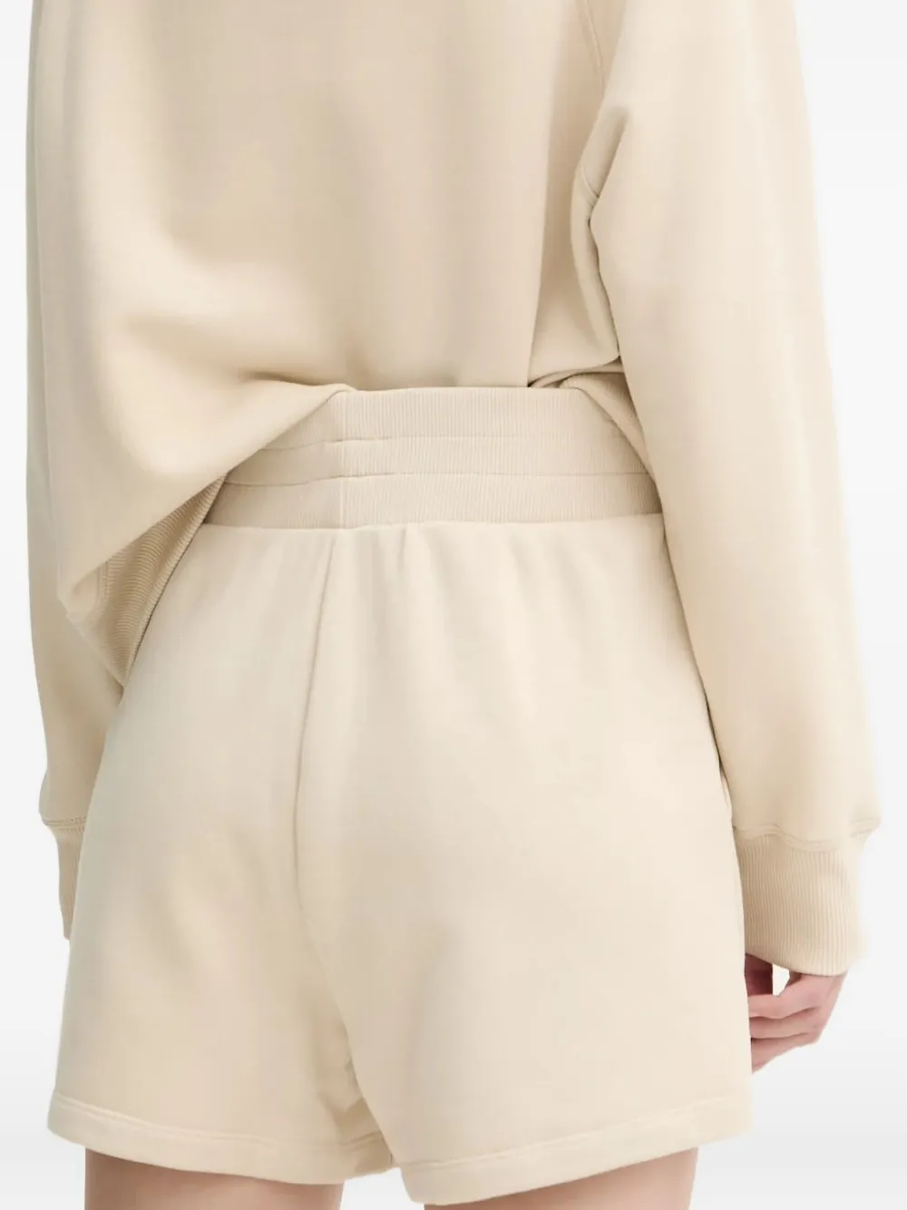 Armani Exchange Embroidered Drawstring Shorts In Neutral