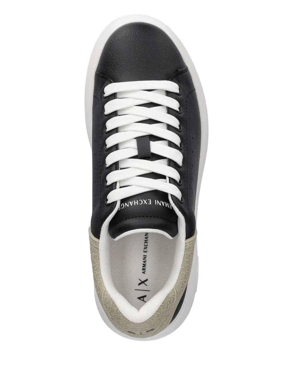 Armani Exchange Sneakers met plateauzool en logo-reliëf - Zwart