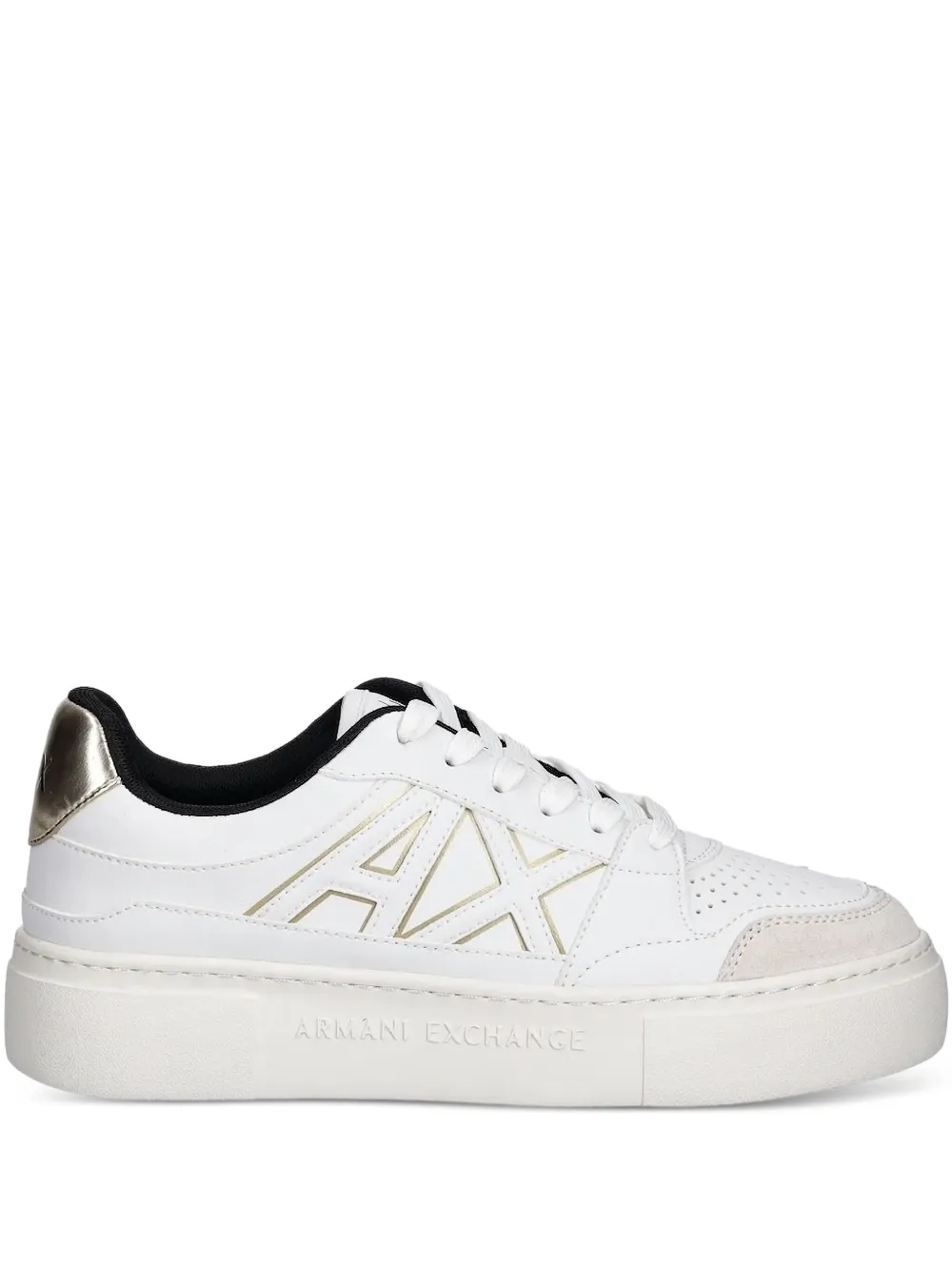 Armani Exchange Leren sneakers Wit