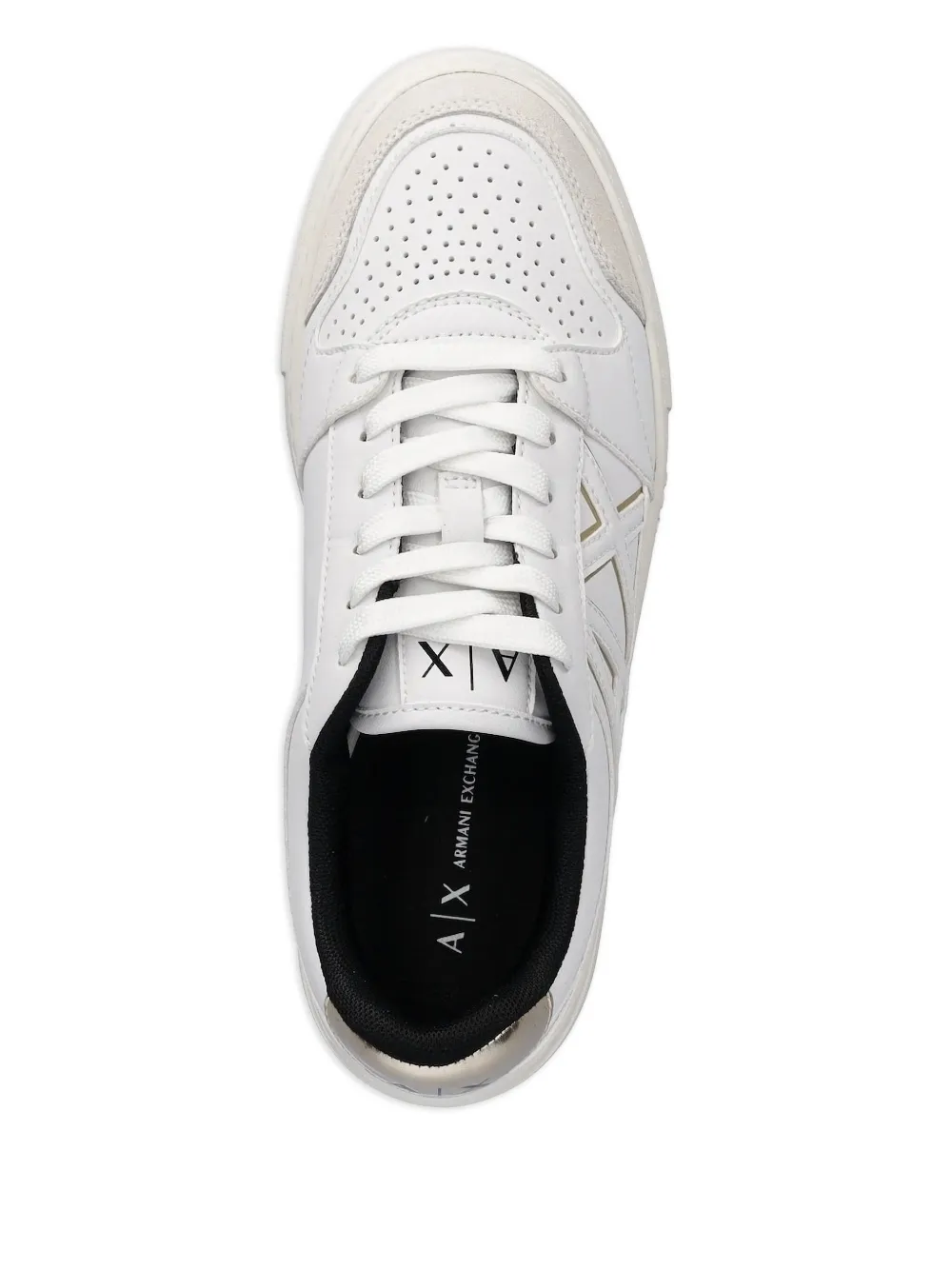 Armani Exchange Leren sneakers Wit