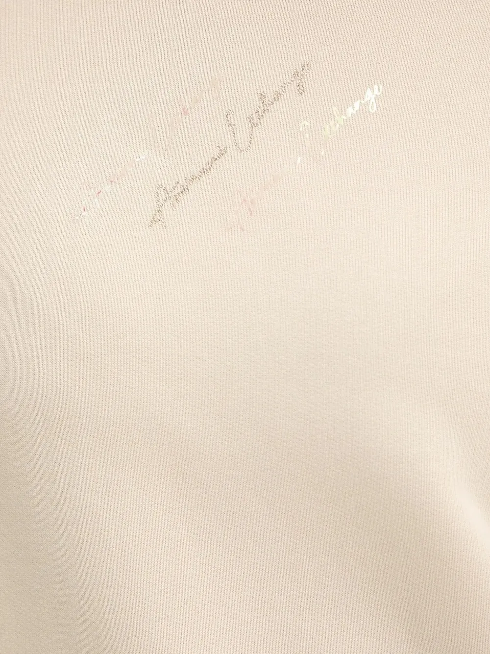 Armani Exchange logo hoodie Beige
