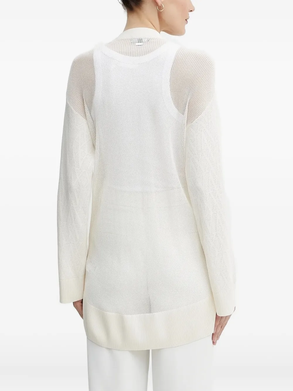 Armani Exchange Kabelgebreid vest Wit