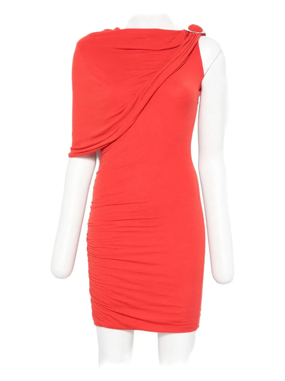 Manurí Draped One-shoulder Dress In Red