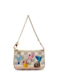 Louis Vuitton Pre-Owned 2018 Damier Azur Christmas Birds Mini Pochette Accessoires handbag - White