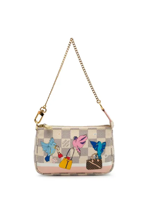 Louis Vuitton Pre-Owned 2018 Damier Azur Christmas Birds Mini Pochette Accessoires handbag