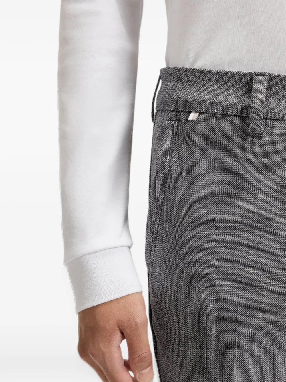 BOSS Broek met toelopende pijpen Grijs