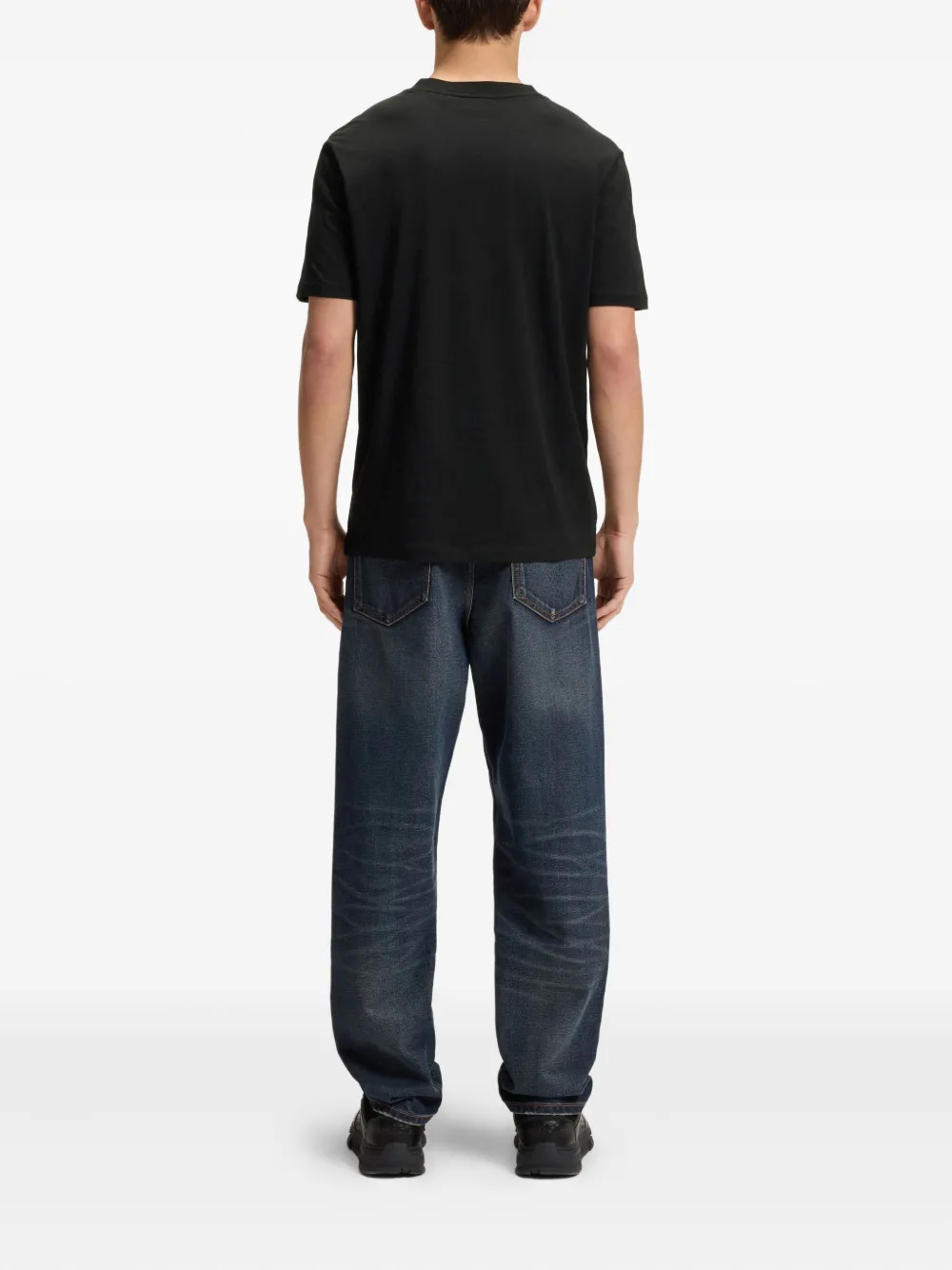 HUGO T-shirt met logoprint Zwart