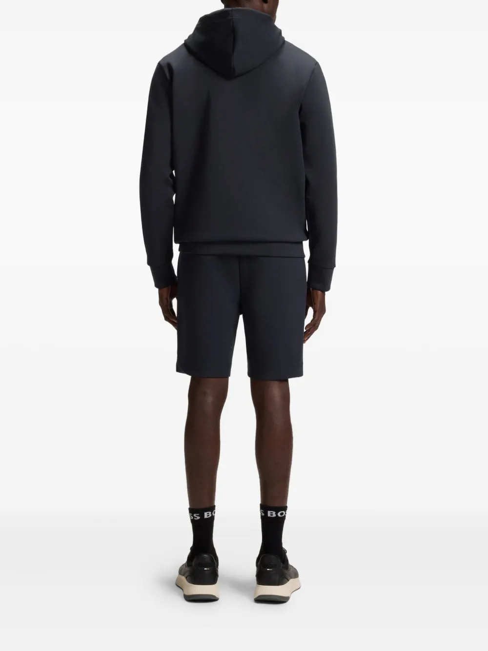 BOSS Trainingsshorts met trekkoord Zwart
