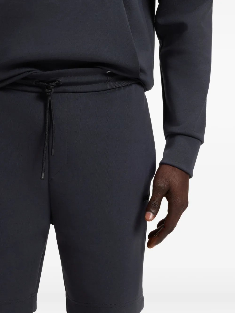 BOSS Trainingsshorts met trekkoord Zwart
