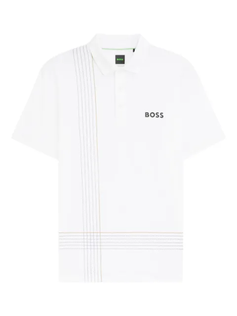 BOSS striped short-sleeve polo shirt