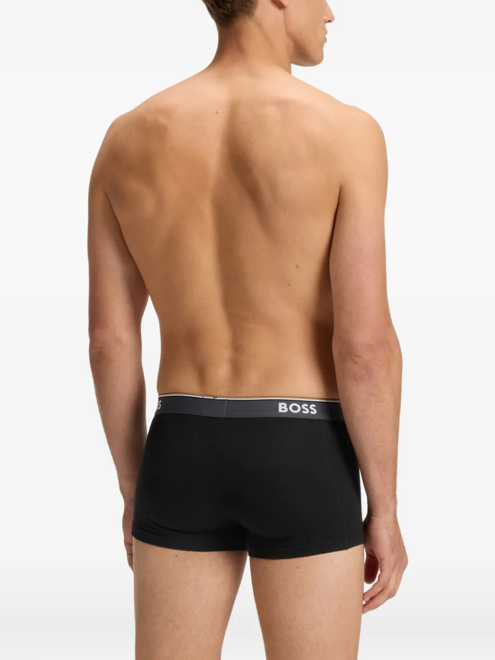 BOSS Drie boxershorts met logoband Zwart
