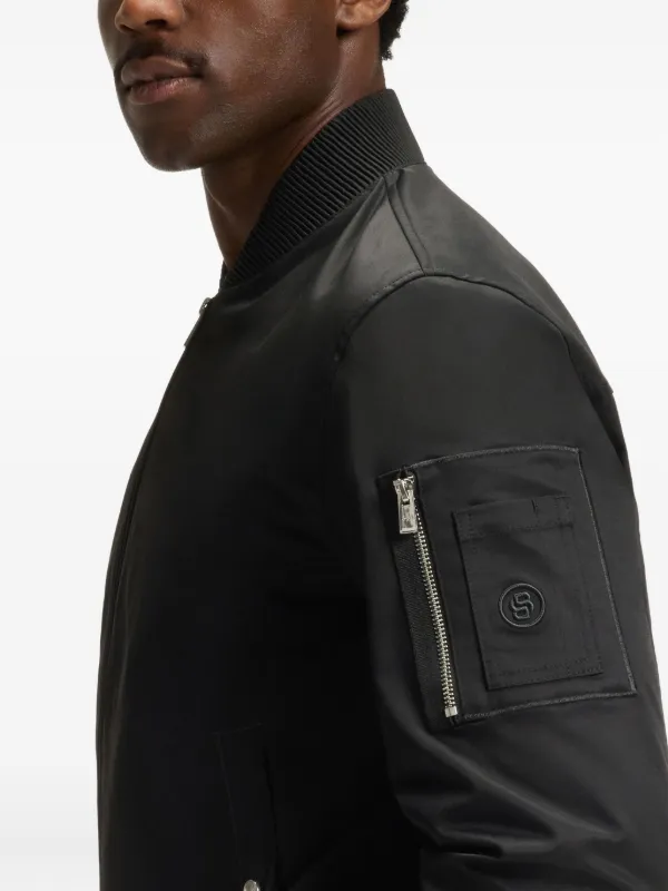 BOSS ジップアップ ボンバージャケット | ブラック | FARFETCH JP