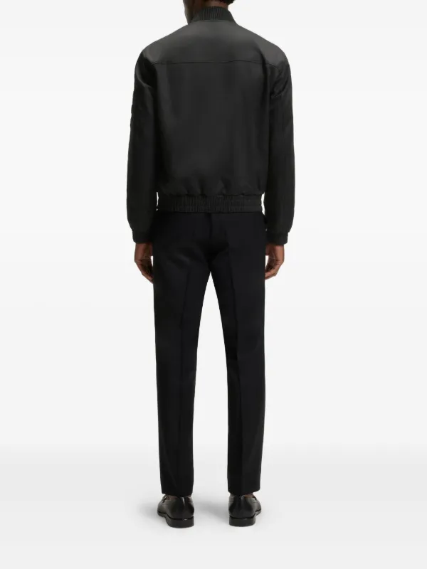 BOSS ジップアップ ボンバージャケット | ブラック | FARFETCH JP