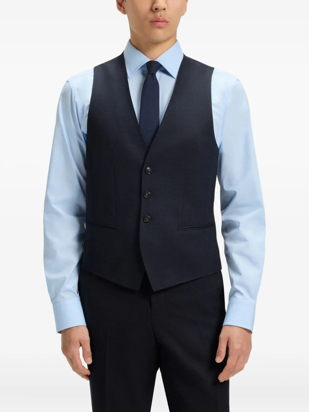 BOSS Pak met enkele rij knopen Blauw