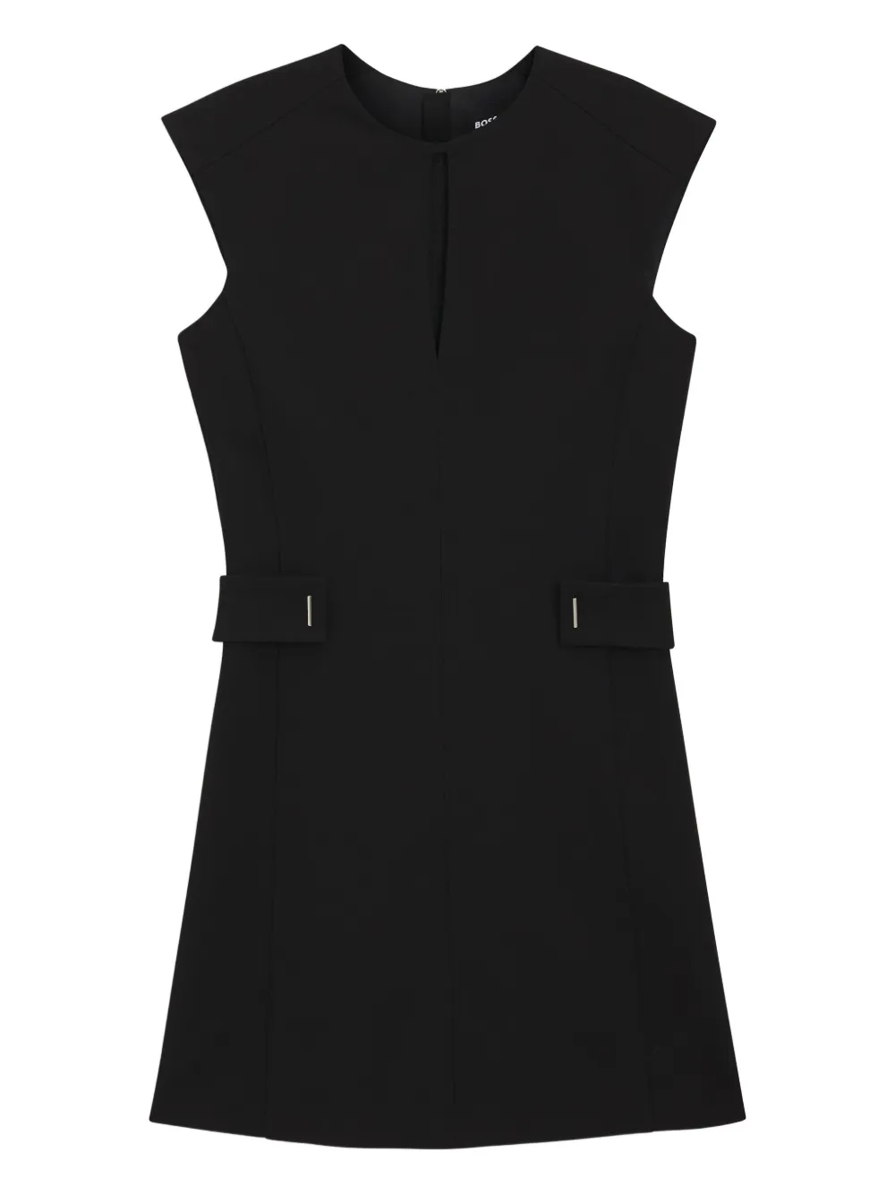BOSS Mini-jurk met keyhole hals Zwart