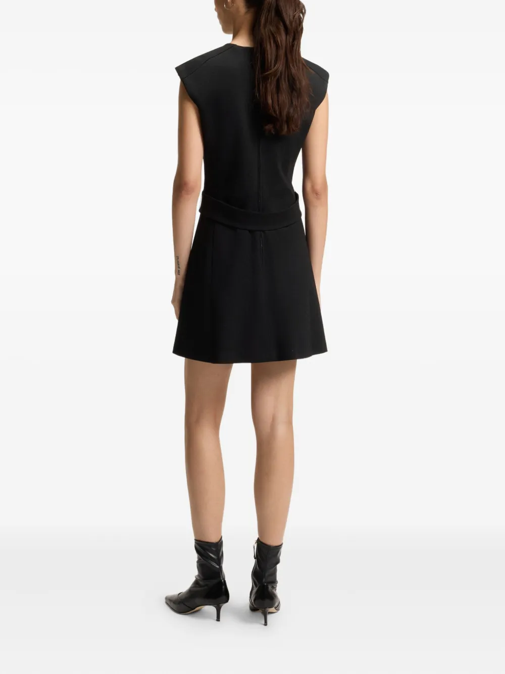 BOSS Mini-jurk met keyhole hals Zwart