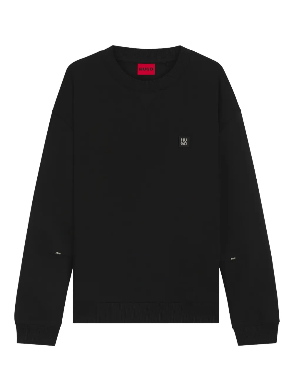 HUGO Trui met logopatch Zwart