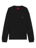 HUGO logo-patch jumper - Black