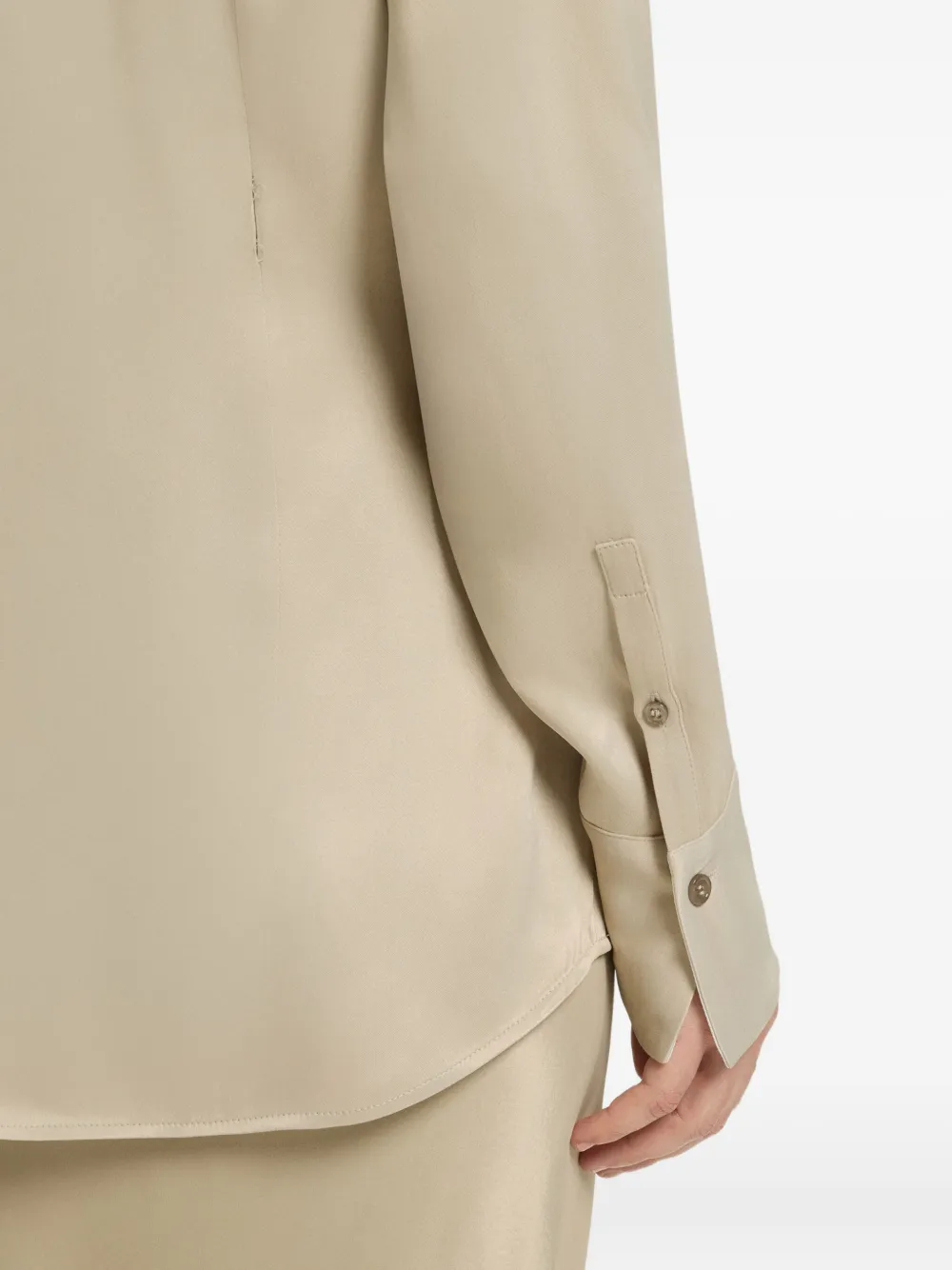 Hugo Boss Regular-fit Blouse In Satin In Neutral